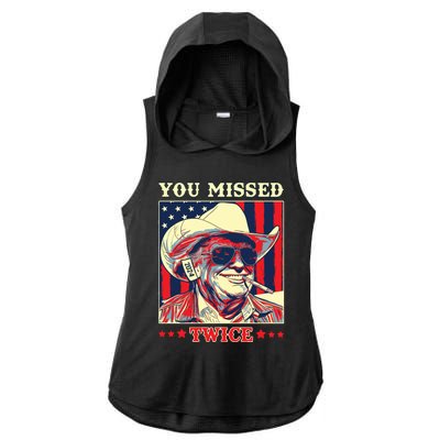 Trump Shirts You Missed Trump Ladies PosiCharge Tri-Blend Wicking Draft Hoodie Tank