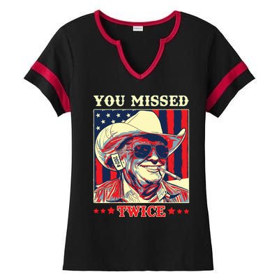 Trump Shirts You Missed Trump Ladies Halftime Notch Neck Tee