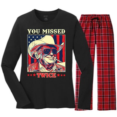 Trump Shirts You Missed Trump Women's Long Sleeve Flannel Pajama Set 