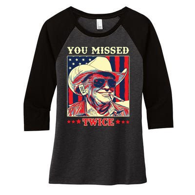 Trump Shirts You Missed Trump Women's Tri-Blend 3/4-Sleeve Raglan Shirt