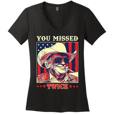 Trump Shirts You Missed Trump Women's V-Neck T-Shirt