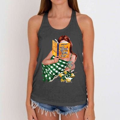 The Seven Year Slip By Ashley Poston Book Women's Knotted Racerback Tank