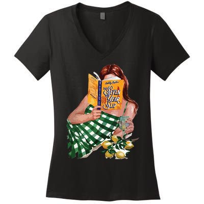 The Seven Year Slip By Ashley Poston Book Women's V-Neck T-Shirt