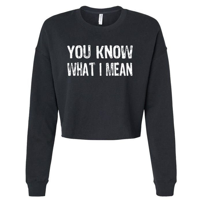 That Says You Know What I Mean Cropped Pullover Crew