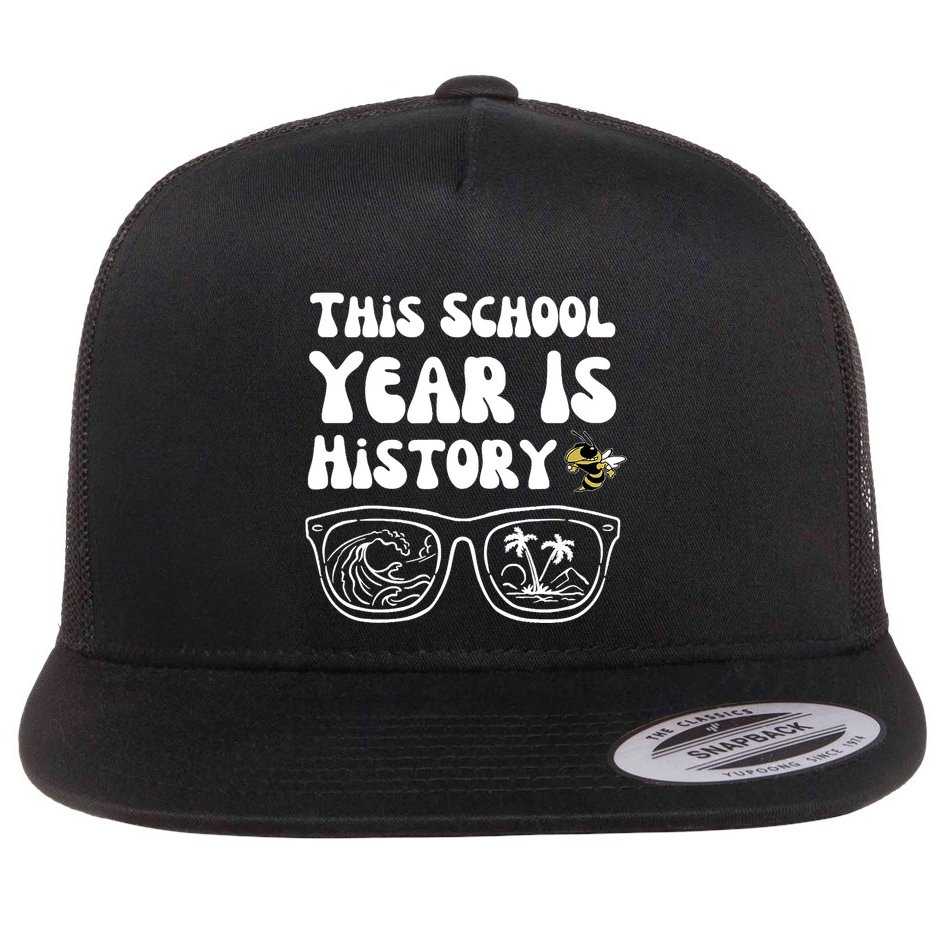 This School Year Is History End Of School Flat Bill Trucker Hat