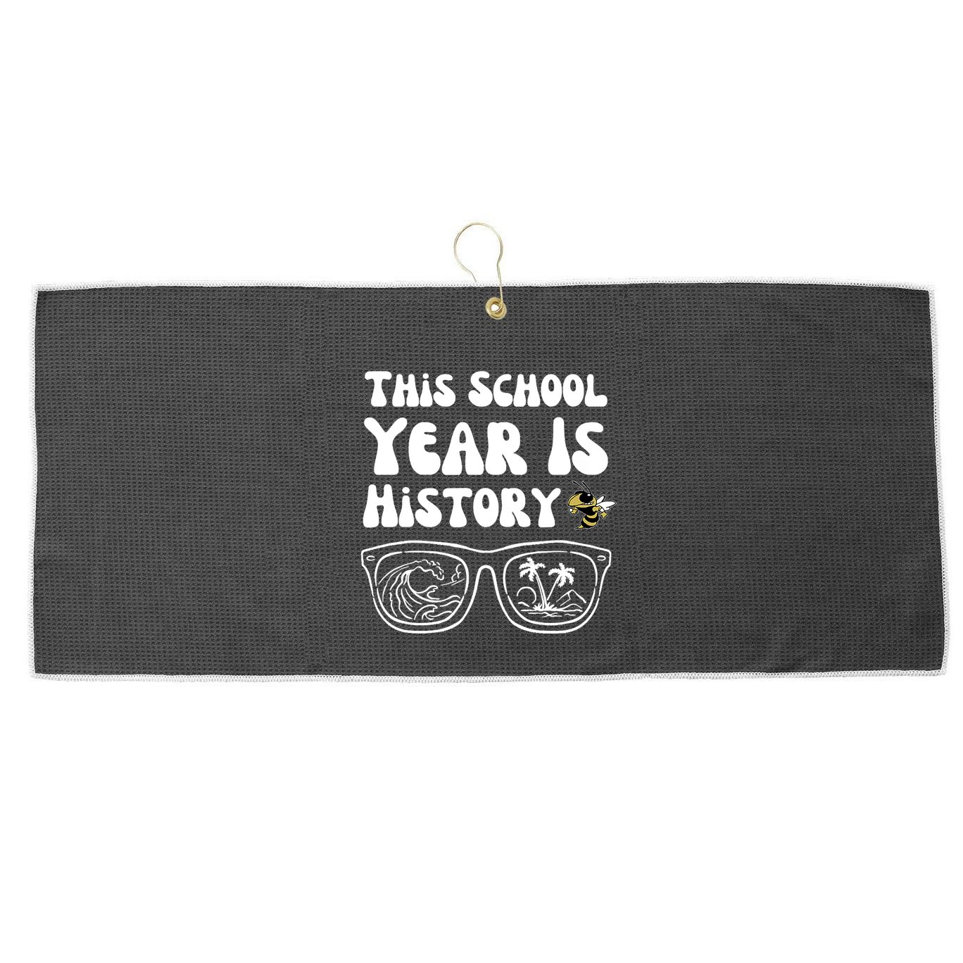 This School Year Is History End Of School Large Microfiber Waffle Golf Towel