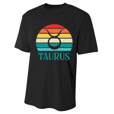 Taurus Sunset Zodiac Performance Sprint T-Shirt