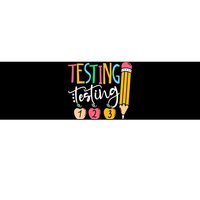 Testing Testing 123 Cute Rock The Test Day Teacher Student Bumper Sticker