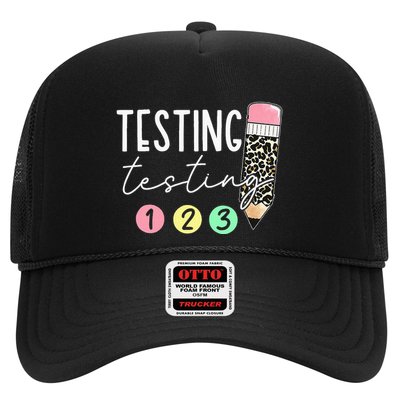 Testing Testing 123 Cute Test Day Teachers Students Trucker Hat