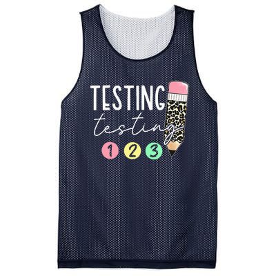 Testing Testing 123 Cute Test Day Teachers Students Mesh Reversible Basketball Jersey Tank