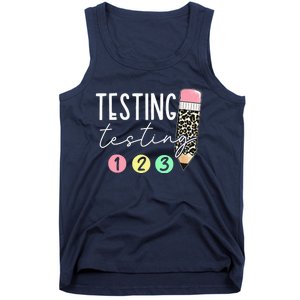 Testing Testing 123 Cute Test Day Teachers Students Tank Top