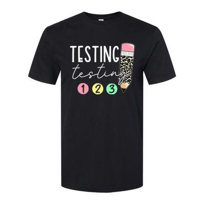 Testing Testing 123 Cute Test Day Teachers Students Softstyle® CVC T-Shirt