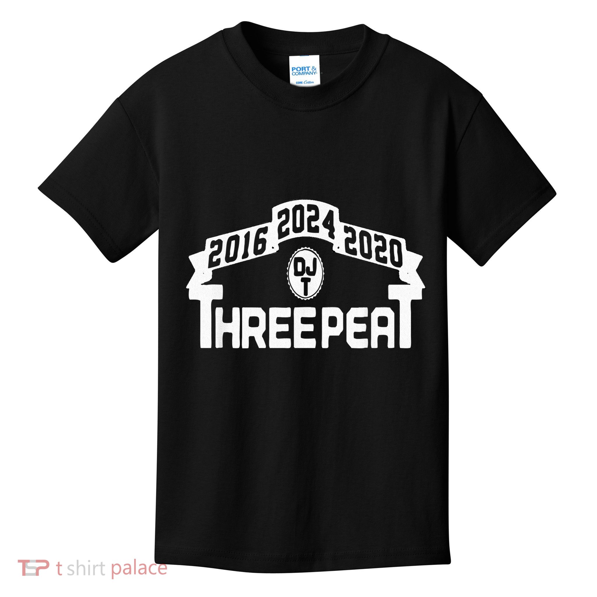 Trump Threepeat 16 20 24 Kids T-Shirt