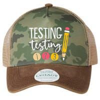 Testing Testing 123 Cute Test Day Legacy Tie Dye Trucker Hat