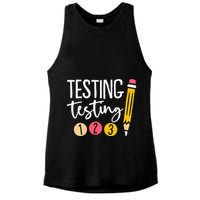 Testing Testing 123 Cute Test Day Ladies PosiCharge Tri-Blend Wicking Tank