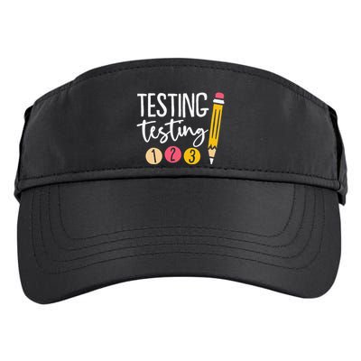 Testing Testing 123 Cute Test Day Adult Drive Performance Visor