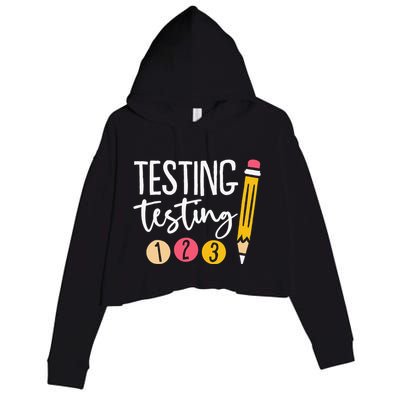 Testing Testing 123 Cute Test Day Crop Fleece Hoodie