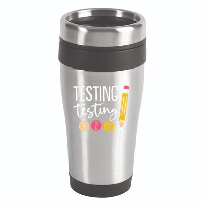 Testing Testing 123 Cute Test Day 16oz Travel Tumbler