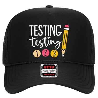 Testing Testing 123 Cute Test Day Trucker Hat