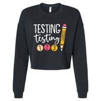 Testing Testing 123 Cute Test Day Cropped Pullover Crew