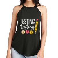 Testing Testing 123 Cute Test Day Women's Perfect Tri Rocker Tank