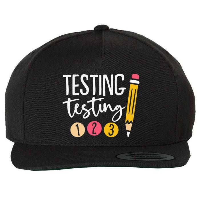 Testing Testing 123 Cute Test Day Wool Snapback Cap