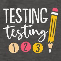 Testing Testing 123 Cute Test Day Vector Backpack