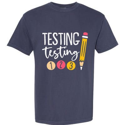Testing Testing 123 Cute Test Day Garment-Dyed Heavyweight T-Shirt