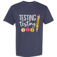 Testing Testing 123 Cute Test Day Garment-Dyed Heavyweight T-Shirt