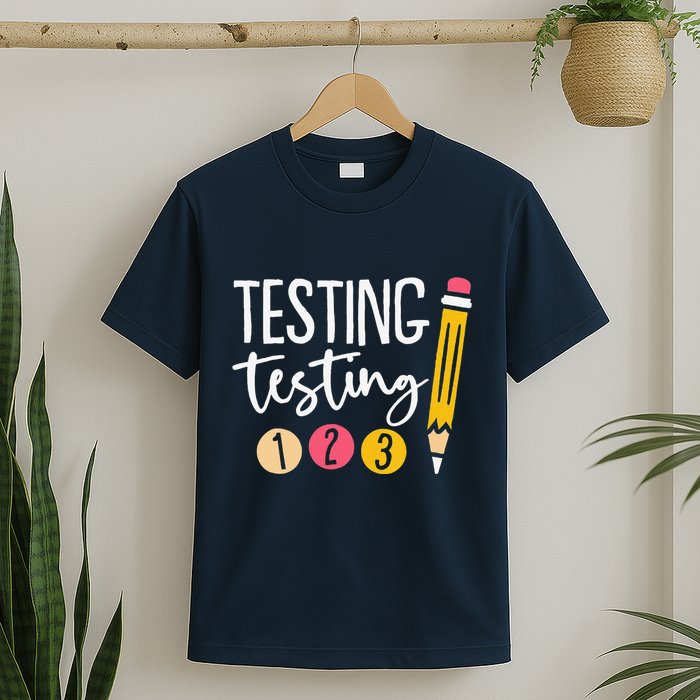 Testing Testing 123 Cute Test Day T-Shirt