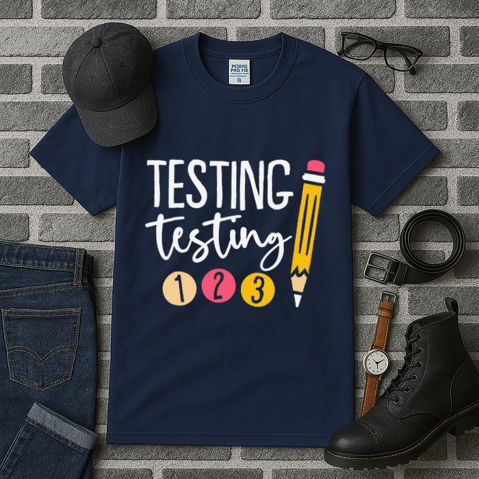 Testing Testing 123 Cute Test Day Tall T-Shirt