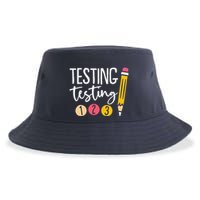 Testing Testing 123 Cute Test Day Sustainable Bucket Hat