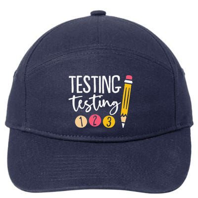 Testing Testing 123 Cute Test Day 7-Panel Snapback Hat