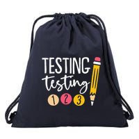 Testing Testing 123 Cute Test Day Drawstring Bag