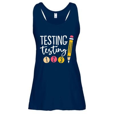 Testing Testing 123 Cute Test Day Ladies Essential Flowy Tank
