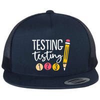 Testing Testing 123 Cute Test Day Flatbill Hat