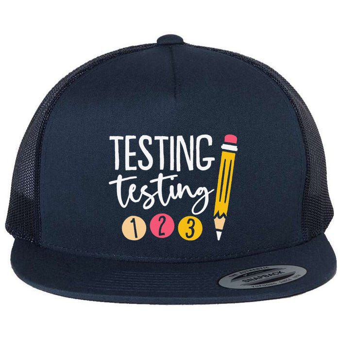Testing Testing 123 Cute Test Day Flatbill Hat
