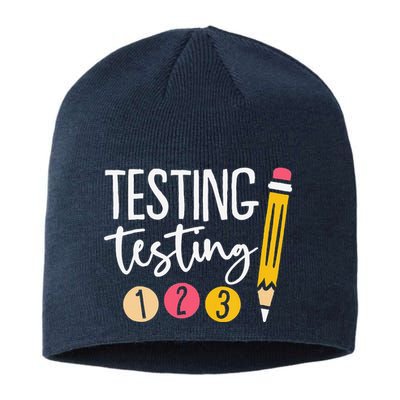 Testing Testing 123 Cute Test Day Sustainable Beanie