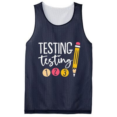 Testing Testing 123 Cute Test Day Mesh Reversible Basketball Jersey Tank