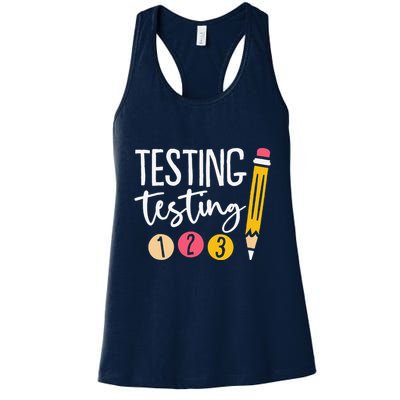 Testing Testing 123 Cute Test Day Womens Tank Top