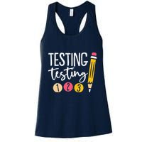 Testing Testing 123 Cute Test Day Womens Tank Top