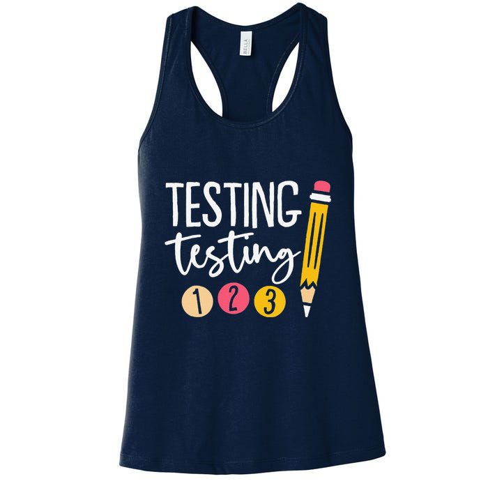 Testing Testing 123 Cute Test Day Womens Tank Top