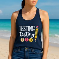 Testing Testing 123 Cute Test Day Womens Tank Top