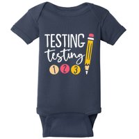 Testing Testing 123 Cute Test Day Baby Bodysuit