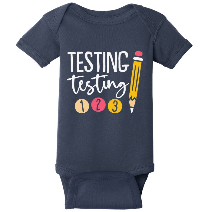 Testing Testing 123 Cute Test Day Baby Bodysuit