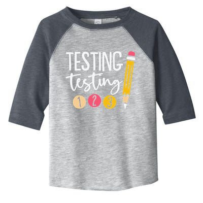 Testing Testing 123 Cute Test Day Toddler Fine Jersey T-Shirt