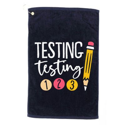 Testing Testing 123 Cute Test Day Golf Towel