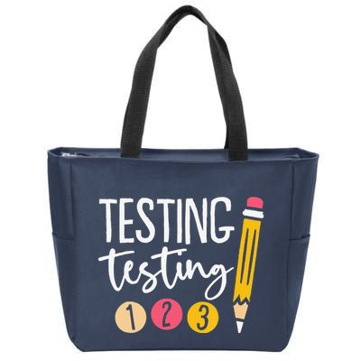 Testing Testing 123 Cute Test Day Zip Tote Bag