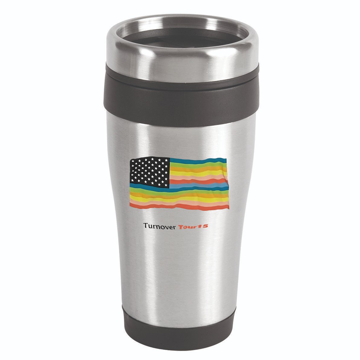 Turnover T.O.U.R 15 Pride Flag 16oz Travel Tumbler