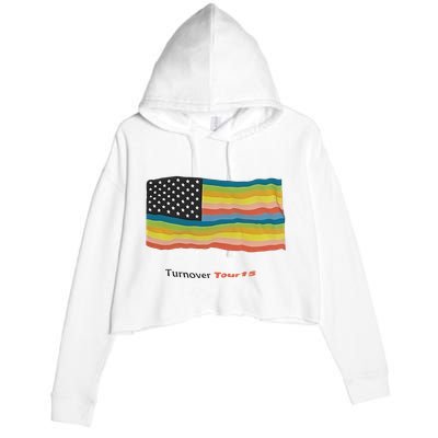 Turnover T.O.U.R 15 Pride Flag Crop Fleece Hoodie